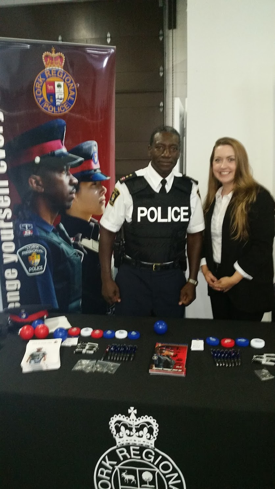 Keith Merith at a York Regional Police recruiting and outreach table