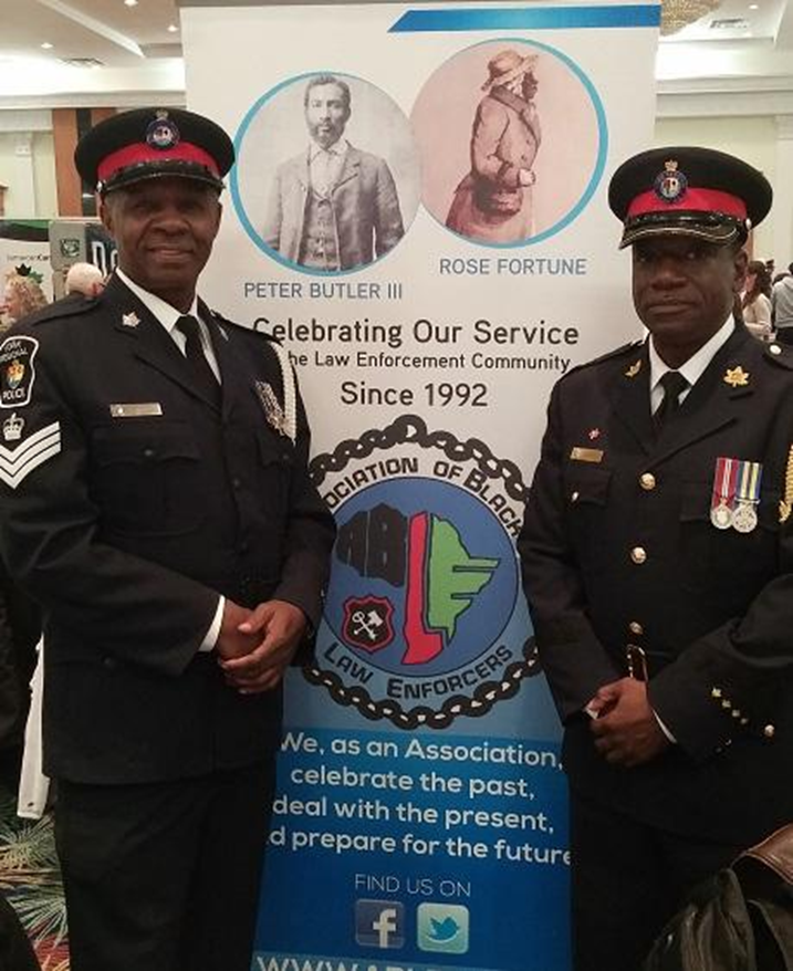 Keith Merith with Association of Black Law Enforcers members at a commemorative event